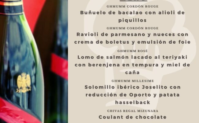 Cena Maridaje con G.H.Mumm