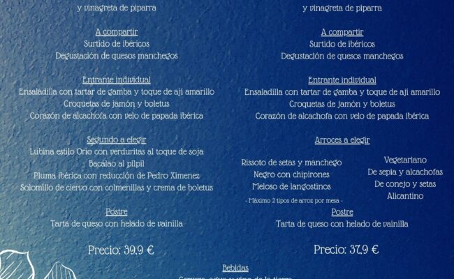 Menú día del padre