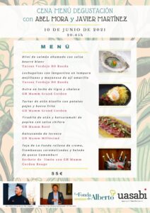 Cena Menú Degustación con Abel Mora y Javier Martínez