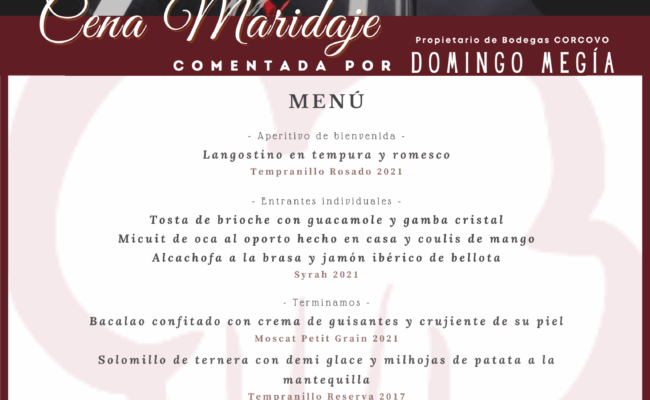 Cena Maridaje Corcovo
